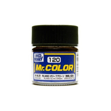 Mr Hobby (Gunze) C120 Mr Color Semi Gloss RLM80 Olive Green Lacquer Paint 10ml